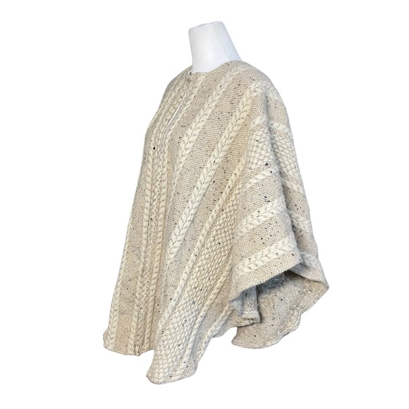 Branigan Weavers Irish Women's Winter Wool Cape Coat Cable Knit Poncho Shawl OS - Picture 3 of 12
